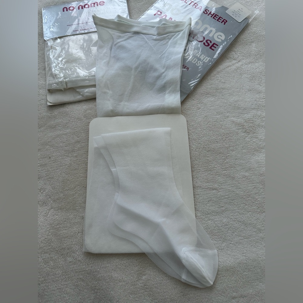 Vintage set of two white Pantyhose